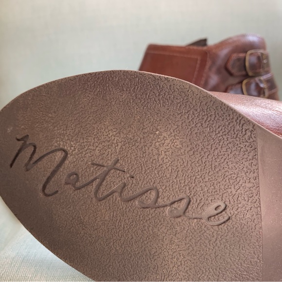 Matisse ankle boots buckle detail stacked wood heel pre-owned great condition - Picture 5 of 5